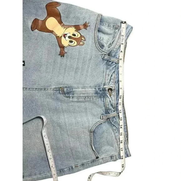 Disney Chip 'N Dale Silly Chipmunks Denim Mom Jeans Plus Size 17 EUC DISNEY - Picture 5 of 10